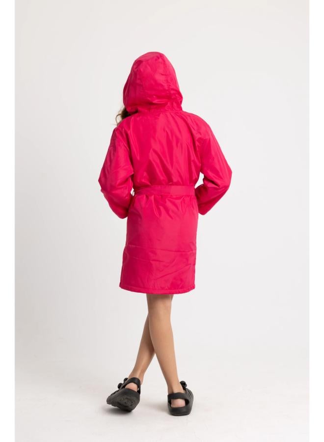 Girl' Waterproof Swim Robe – Fuchsia - Image 2