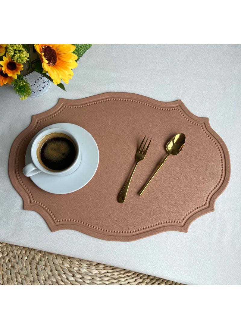 Vintage thermal insulation pad, waterproof and oil resistant leather pad, home Western food hotel dining pad
