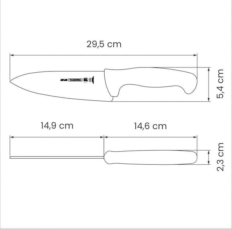 Tramontina Professional 9-Curved Regular Meat Knife, 6-Inch Size, Black - Image 2