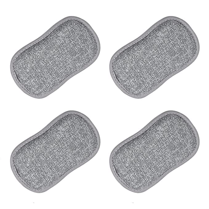 PRAYAS MultiPurpose Scrub Sponges for Kitchen by Scrubit NonScratch Microfiber Sponge Along with Heavy Duty Scouring Power Effortless Cleaning of Dishes Pots and Pans All at Once Pack of 4 - Image 1