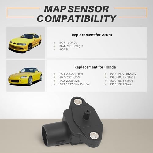 OTUAYAUTO Map Manifold Absolute Pressure Sensor Replacement for 19962000 Honda Civic 19942002 Accord 19951999 Odyssey 19971999 Acura CL TL 19942001 Integra OEM 37830PAAS00 - Image 3