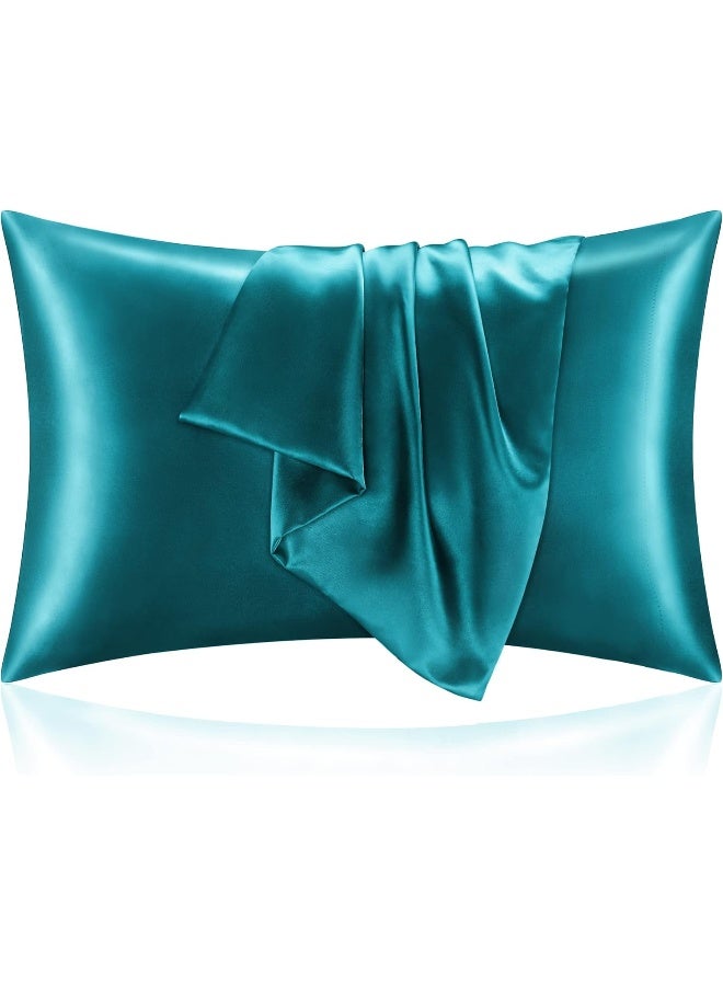 بيديليت حالات الحرير الساتين الساتان للشعر والبشرة تيل وسادة الحالات الحجم القياسي من 2 حزمة سادة ناعمة مع إغلاق المظروف (20x26 بوصة) - Image 1