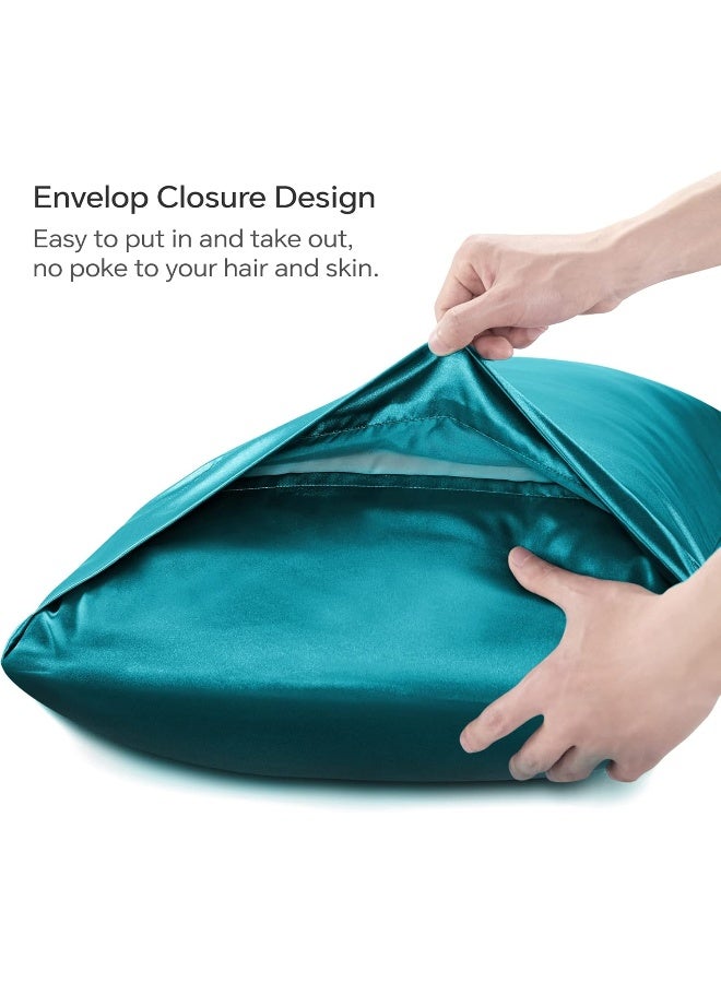 بيديليت حالات الحرير الساتين الساتان للشعر والبشرة تيل وسادة الحالات الحجم القياسي من 2 حزمة سادة ناعمة مع إغلاق المظروف (20x26 بوصة) - Image 5