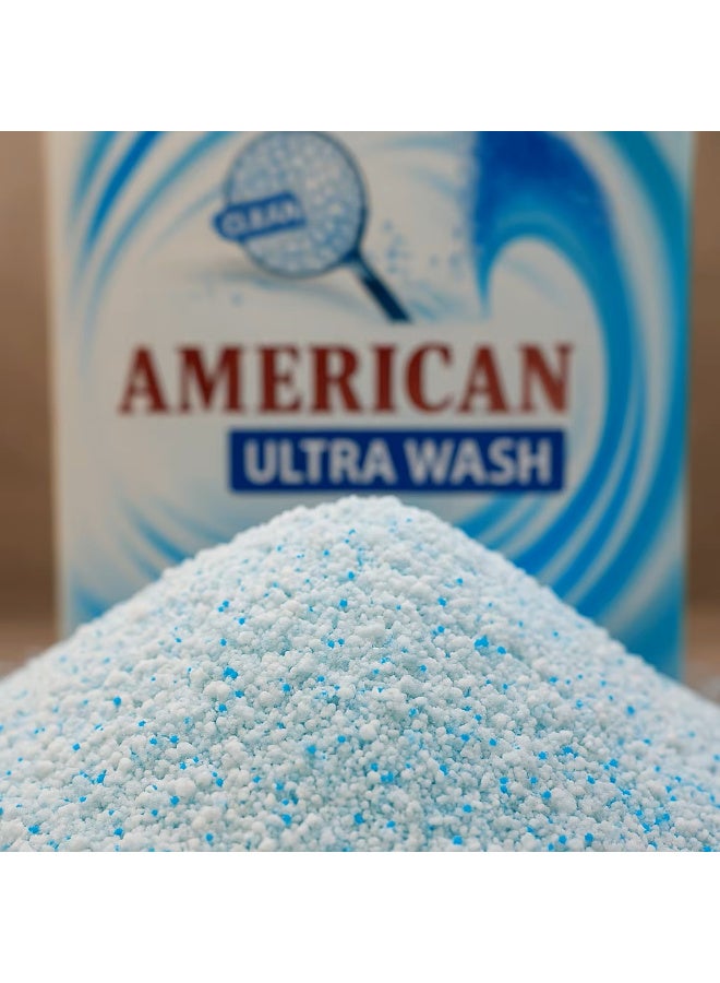 مسحوق غسيل أمريكان لتنظيف عميق – إزالة قوية للبقع للملابس البيضاء والملوّنة – رائحة منعشة تدوم طويلاً – تركيبة سريعة الذوبان مناسبة للغسالات الأوتوماتيك والفوق أوتوماتيك – وزن ٣ كجم - Image 2