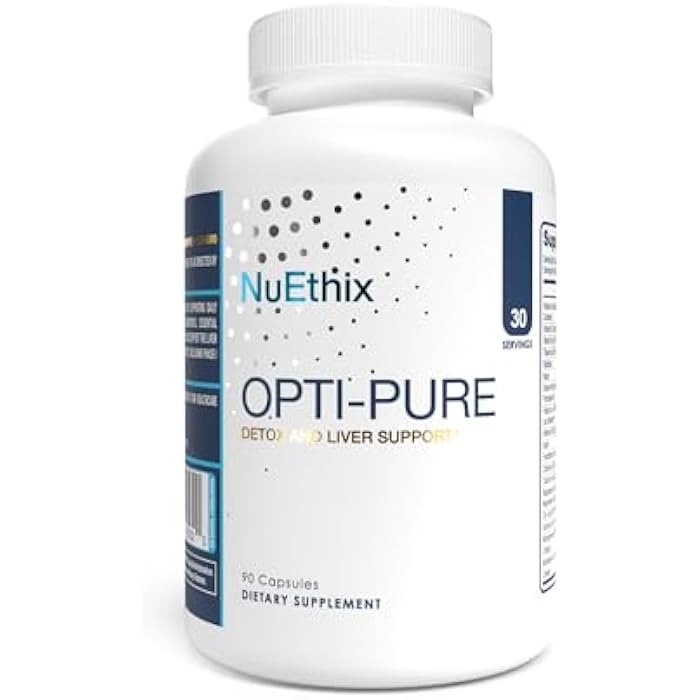 NuEthix Formulations Opti-Pure, Daily Nutritional Support for Detoxification Supplement, Supports Liver Function and Elimination of Toxins, 30 Serving Bottle - Image 1
