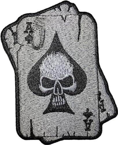 HHO CARTOON PATCH HHO Spade Diamond Card Ace Card Logo Lucky Poker Patch Embroidered DIY Patches, Cute Applique Sew Iron on Kids Craft Patch for Bags Jackets Jeans Clothes - Image 2