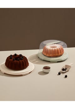 dunya Plastic Cake Plate with Cover 30 CM  - Image 2