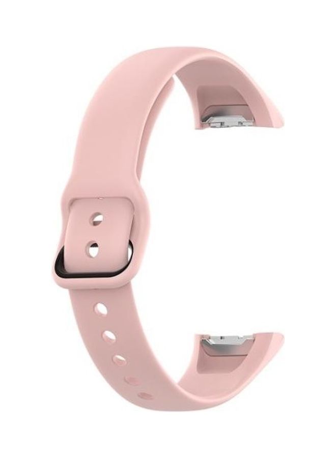 NIBEMINENT Silicone Steel Buckle Replacement Strap Watchband For Samsung Galaxy Fit SM-R370 Pink - Image 1