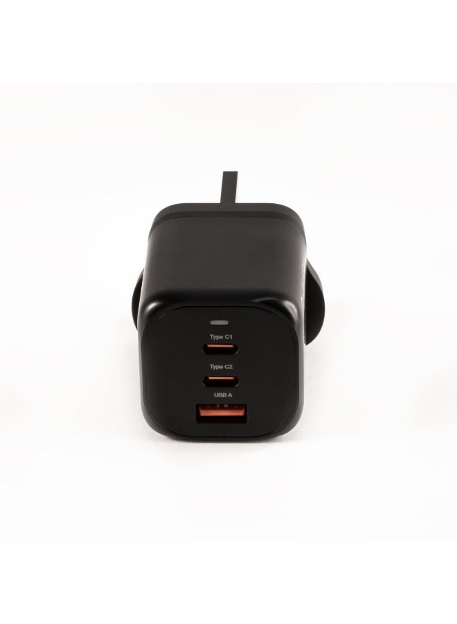 ARKTechno 65W (3in1) Dual Type C GaN SUPER FAST CHARGER with led light Compatible for MacBook Air, HP, Lenovo, Dell, iPad, HONOR Pad, iPhone 17/16/15/14 Pro Max, Samsung S25, S24, S23 - Image 2