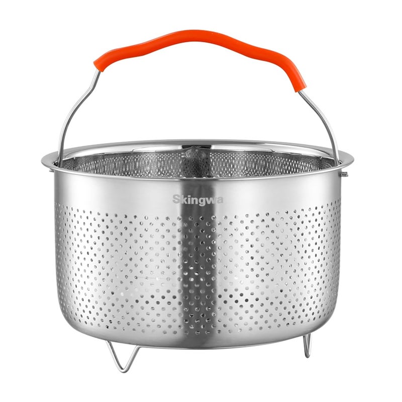Skingwa Steamer Basket for Instant Pot 18/8 Stainless Steel Strainer Basket Pressure Cooker Accessories (6L) - Image 2