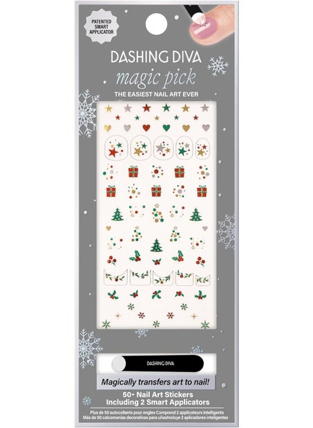 DASHING DIVA Dashing Diva Magic Pick Nail Stickers - Sweet Treats | Easy Nail Art Stickers | Comes with 50+ Stickers and 2 Precision Placement Tools 