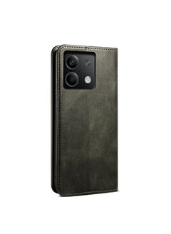 erorex Case For Xiaomi Redmi 13C 5G Global Oil Wax Crazy Horse Texture Leather Phone Case  - Image 4