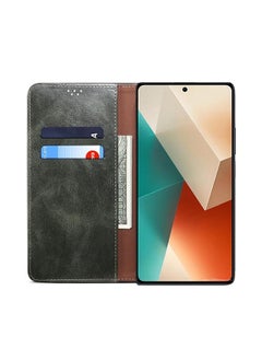 erorex Case For Xiaomi Redmi 13C 5G Global Oil Wax Crazy Horse Texture Leather Phone Case  - Image 5