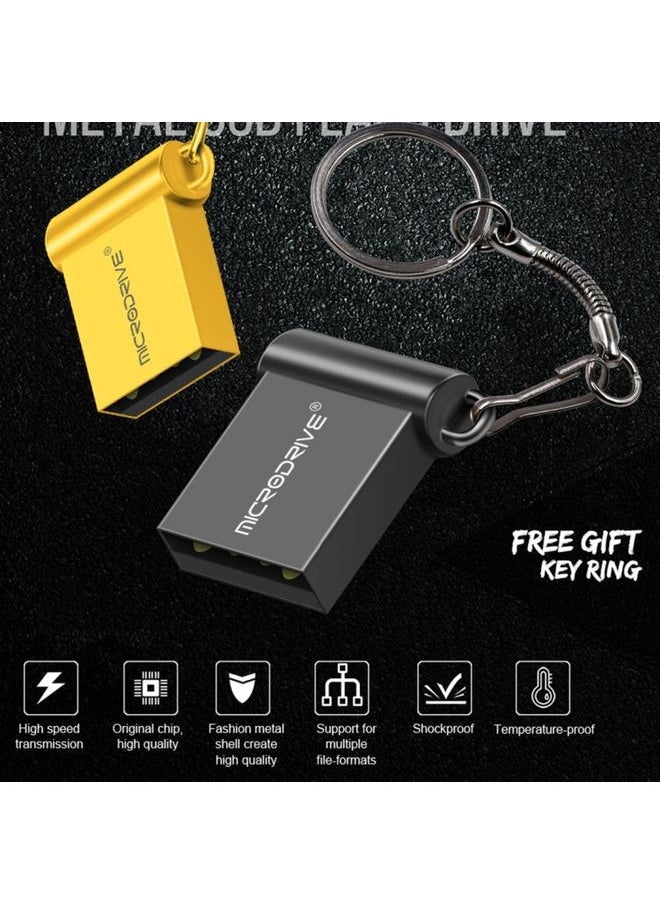 BURAQ MicroDrive 8GB USB 2.0 Metal Mini USB Flash Drives U Disk (Gold)  - Image 3