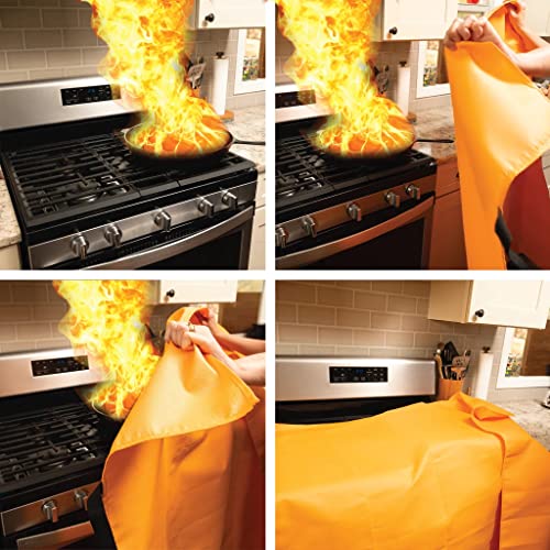 Parcil Distribution Parcil Safety SB-100 Silicone Coated Emergency Fire Blanket (40 in. x 40 in.) Emergency Kit Fire Extinguisher for Home & Kitchen, Woven Fiberglass Household Essentials, Chemical Free, No Mess - Image 2