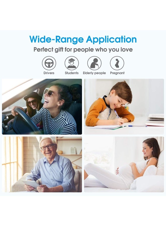 موب وسادة مقعد سيارة عالمية باللون الرمادي مصنوعة من جلد البولي يوريثان وقماش قابل للتهوية - تصميم تقويمي للعظام، ودعم للتدليك، وأشرطة مضادة للانزلاق، ووسادة مقعد قيادة مريحة للسيارات وسيارات الدفع الرباعي والشاحنات وكراسي المكتب والمنزل CU-111 - Image 5