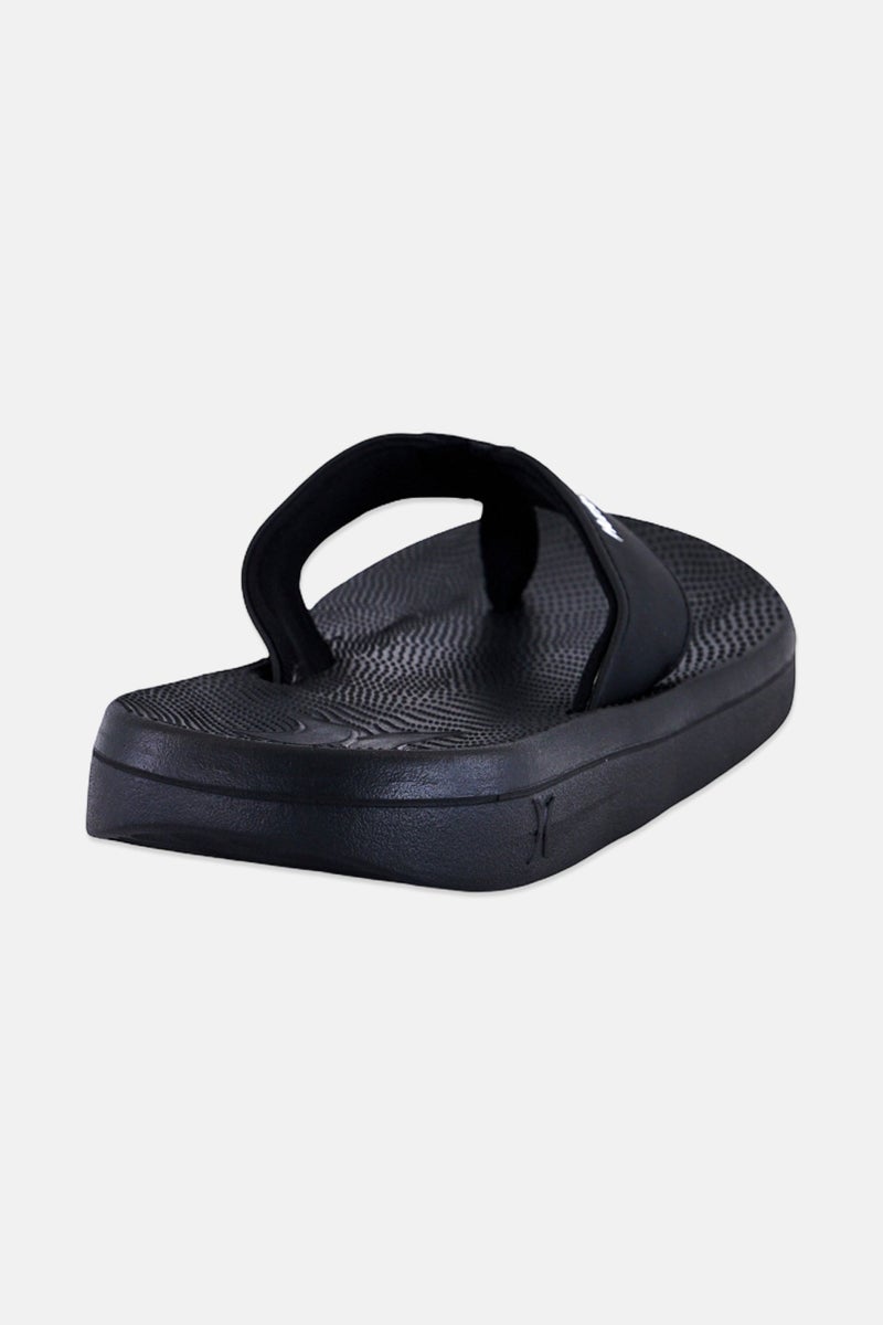 Hurley Men Brand Logo Slip On Slipper, Black - Image 3