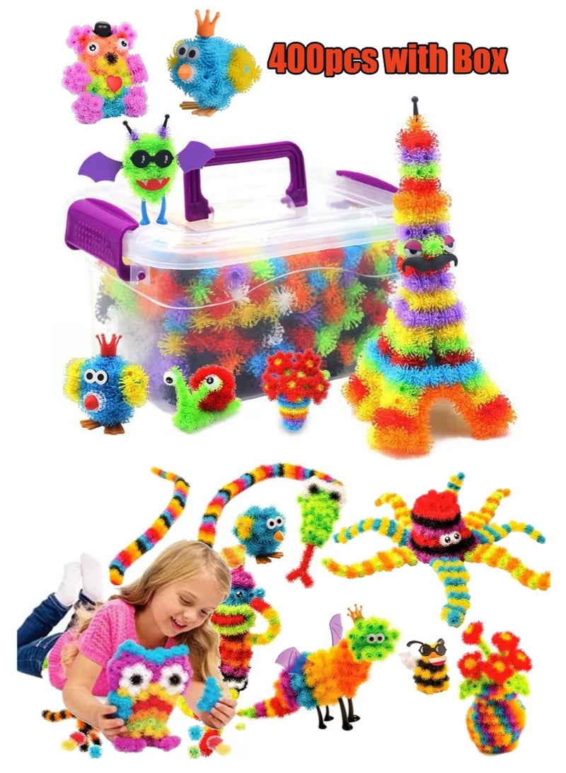 400 pieces of ball-shaped building blocks connected toys, free to assemble toys, stimulate children's imagination, suitable for children over 4 years old, (random colors) - Image 1