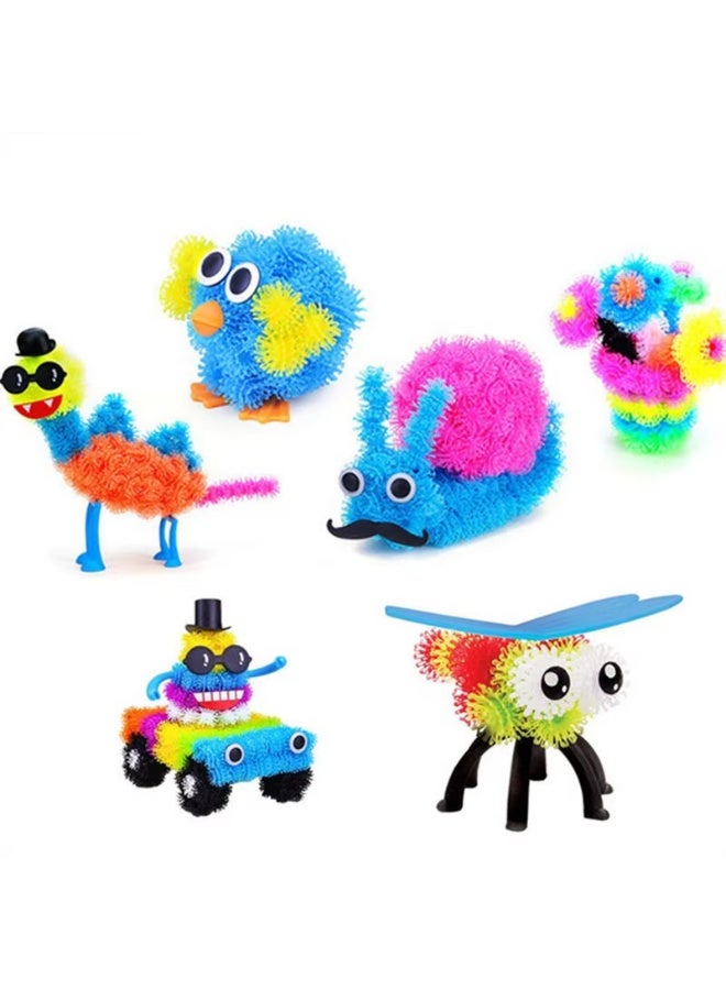 400 pieces of ball-shaped building blocks connected toys, free to assemble toys, stimulate children's imagination, suitable for children over 4 years old, (random colors) - Image 4