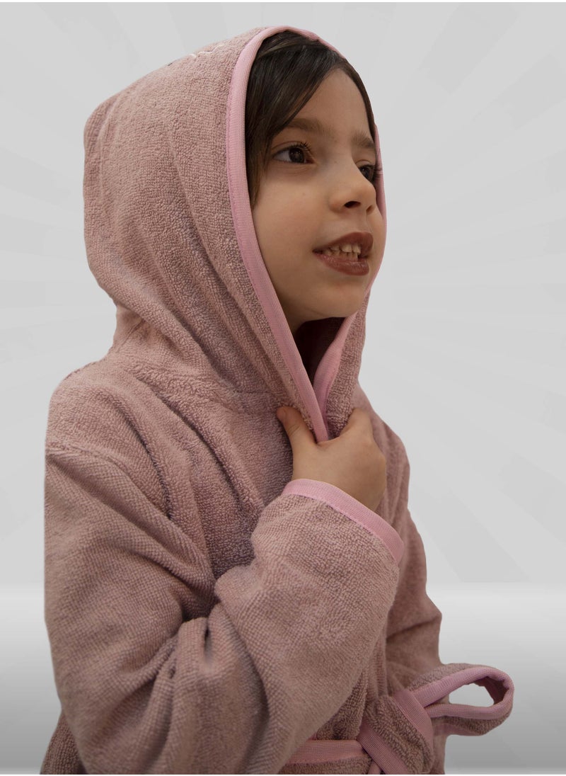 Banotex - Bathrobe with a hood in the shape of a Mickey in the shape of a multi-size made of high-quality cotton, light brown - Image 1