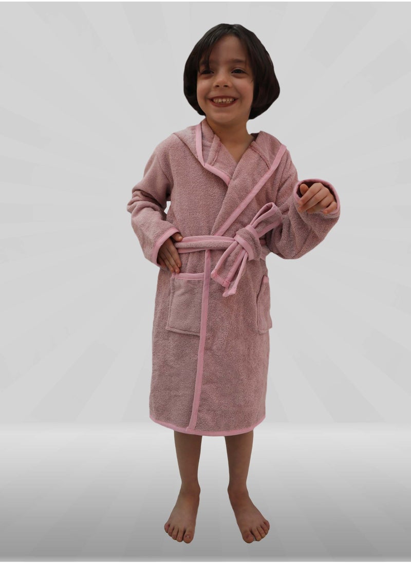 Banotex - Bathrobe with a hood in the shape of a Mickey in the shape of a multi-size made of high-quality cotton, light brown - Image 1