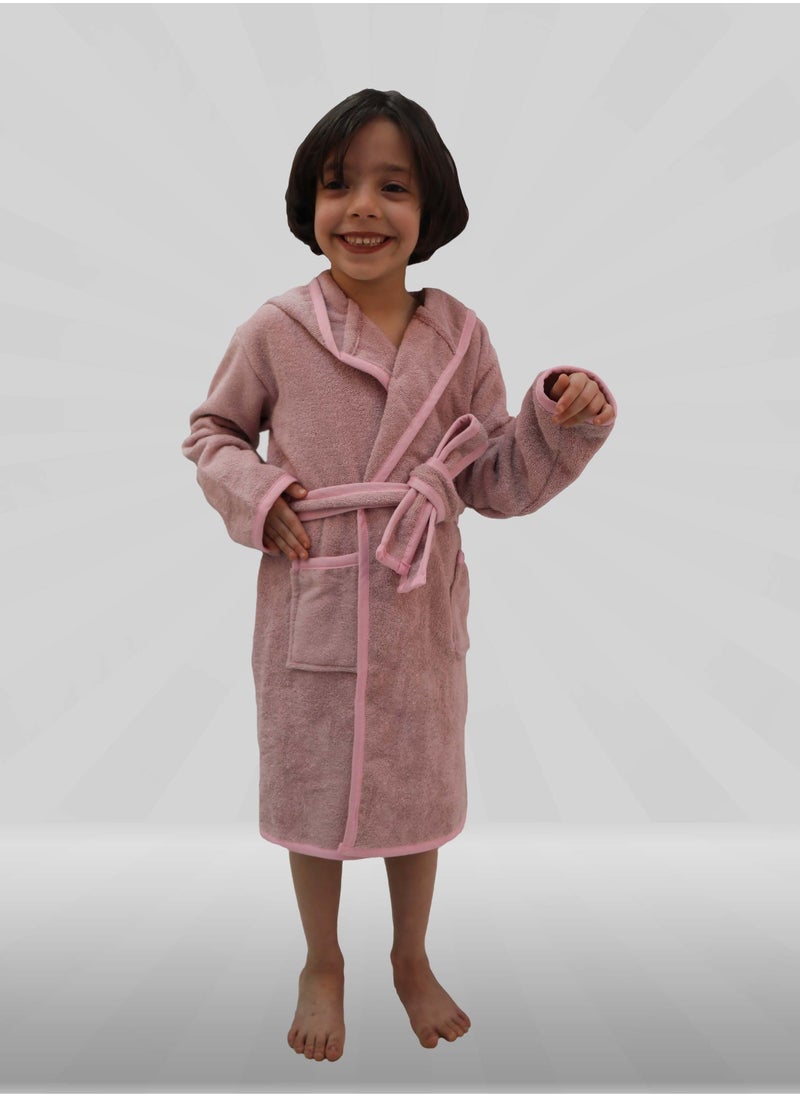 Banotex - Bathrobe with a hood in the shape of a Mickey in the shape of a multi-size made of high-quality cotton, light brown - Image 1