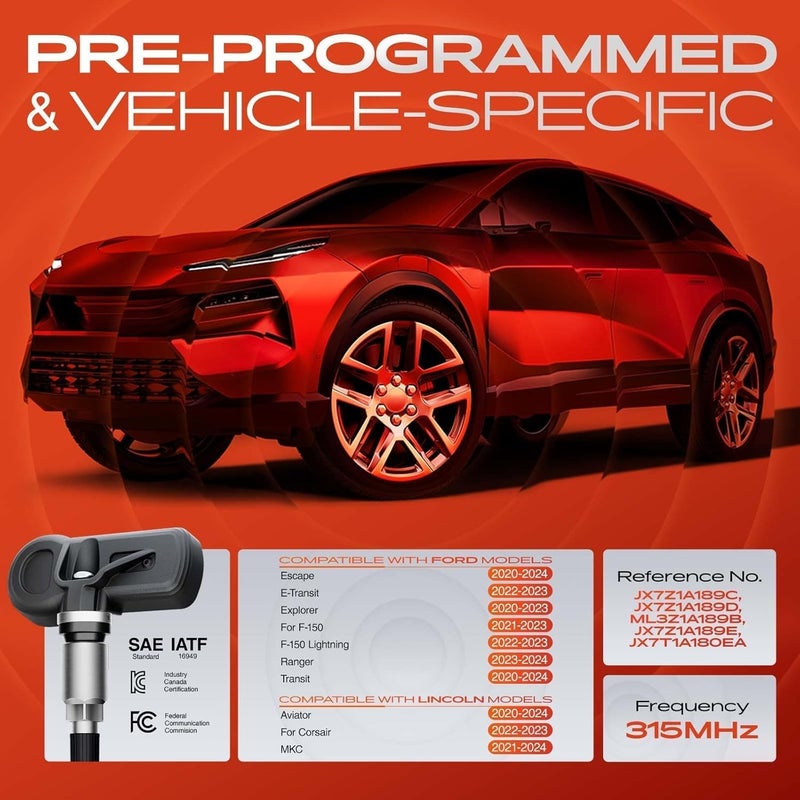 A-Premium حساسات TPMS A-Premium 4 قطع لفورد ولينكولن - Image 3