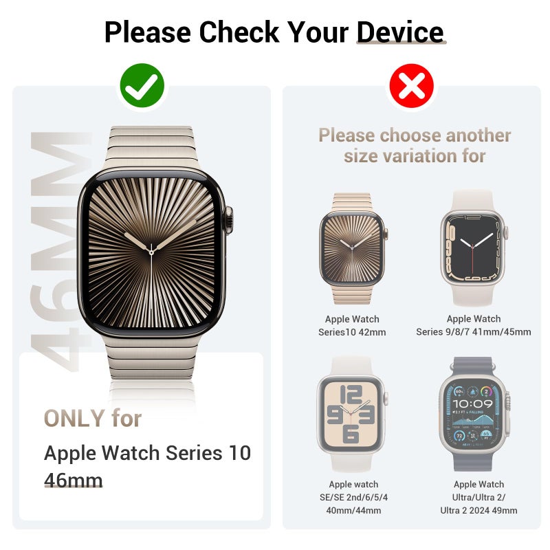 Tensea [3PCS for Apple Watch Screen Protector Case Series 11/10 46mm Accessories, iWatch Protective Face Cover for Women Men, Tempered Glass Film Hard Bumper for iPhone Watch 46 mm - Image 2