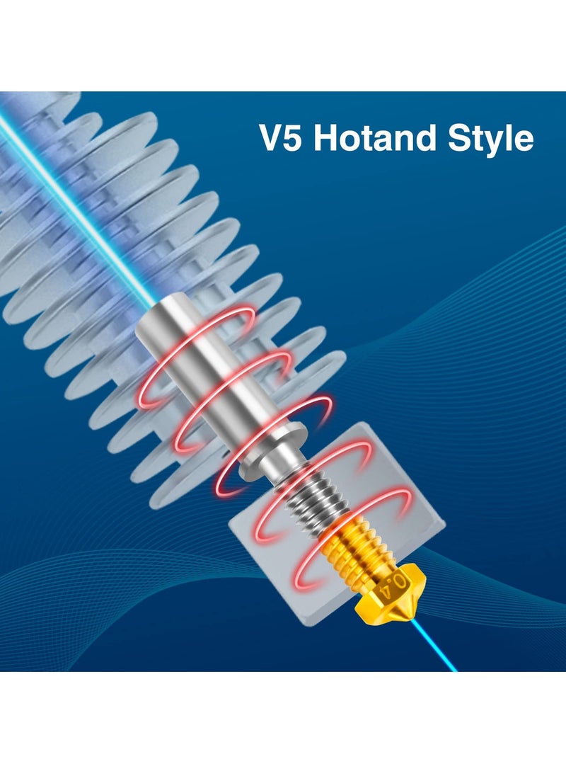 بيوينتي - High-Performance 3D Printer Hotend Replacement for Vyper, Kobra Max and Plus, Volcano V5 J Head, Durable Brass Nozzle and 24V 40W Ceramic Heating Cartridge for Fast Printing - Image 1