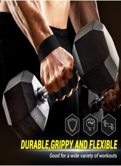 SYOSI Workout Gloves for Men Women, Cowhide Weight Lifting Gloves with Padded Leather Palm Grip Gym Gloves Durable Exercise Gloves for Kettlebell, Pull-Ups, Row, Protects From Calluses and Tears (L)  - Image 2