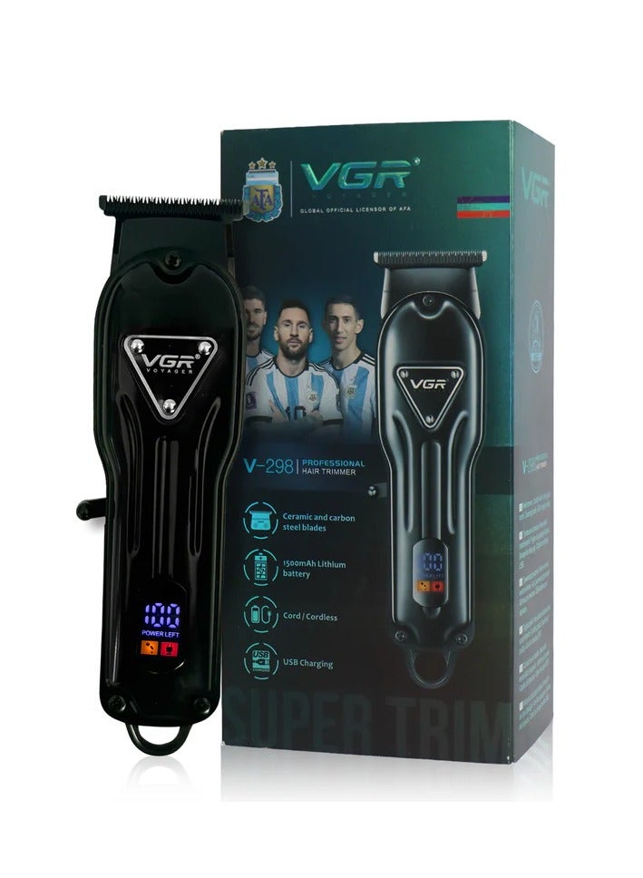 V-298 Professional Hair Trimmer for Men Black