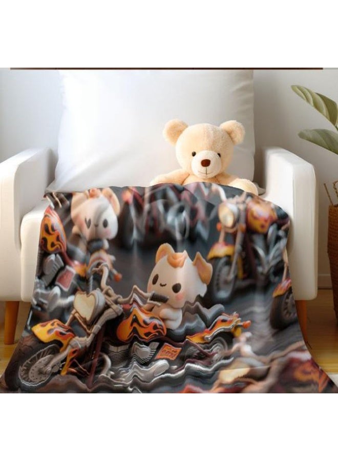 general Children's or student cartoon flannel thin blanket (warm and comfortable, suitable for sleep, games) 100cm*150cm - Image 1