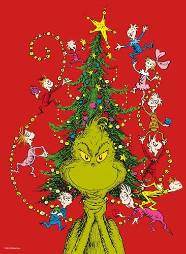 Ceaco Dr Seuss The Grinch Glow in The Dark 100 Piece Jigsaw Puzzle Colorful Puzzle PrecisionCut Pieces Beautiful Artwork and Hours of Relaxing Fun - Image 1