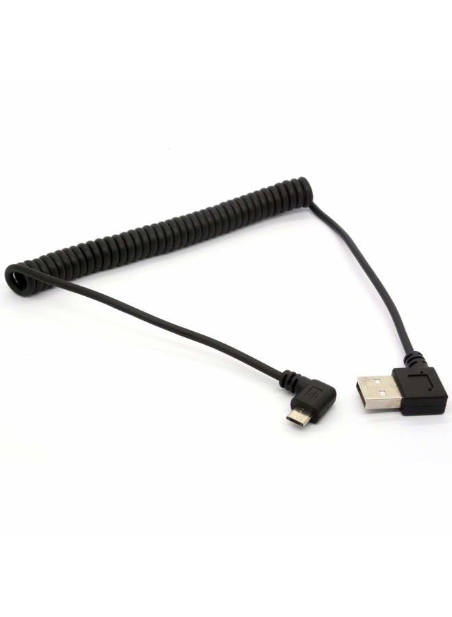 GLHONG Angled USB Cable, 3 Feet, Black, USB 2.0 to Micro USB, 480 Mbps, Fast Charging, Compatible with Smartphone, Tablet, Laptop - Image 4