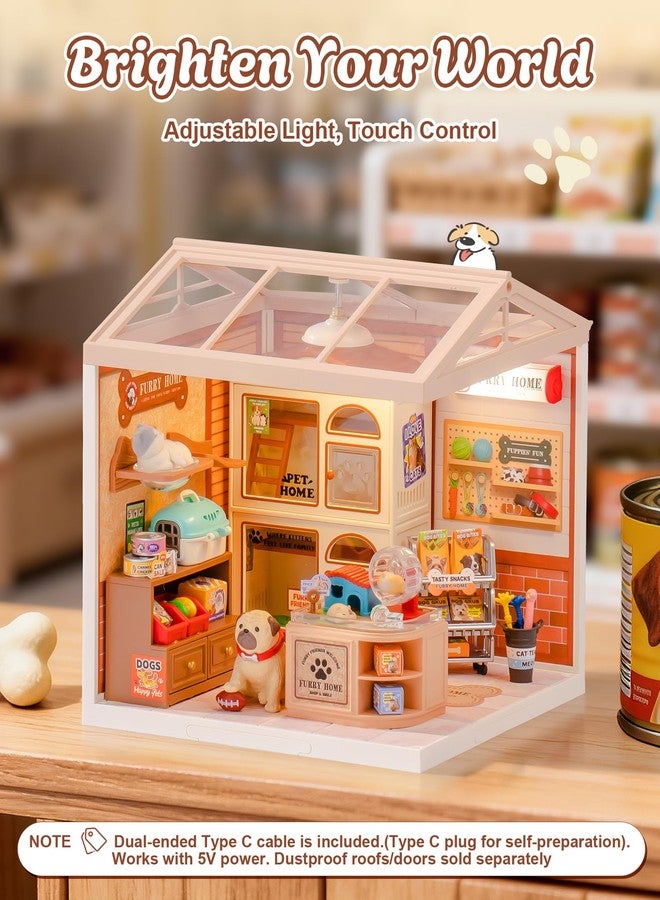 رولايف مجموعة بناء منزل مصغر للحيوانات الأليفة من روليف سوبر كريتور، أحجية بلاستيكية ثلاثية الأبعاد سهلة التركيب، لا حاجة للغراء، هدية مثالية لتزيين غرفة الحيوانات الأليفة للبالغين والمراهقين، 89 قطعة - Image 4