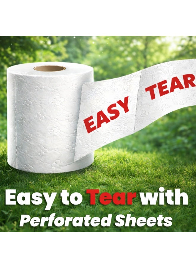 مناديل مطبخ ماكسي رول عبوة 6 لفات، 550 جرام لكل لفة، طبقتين منقوشة، امتصاص عالي وقوة تحمل - Image 2