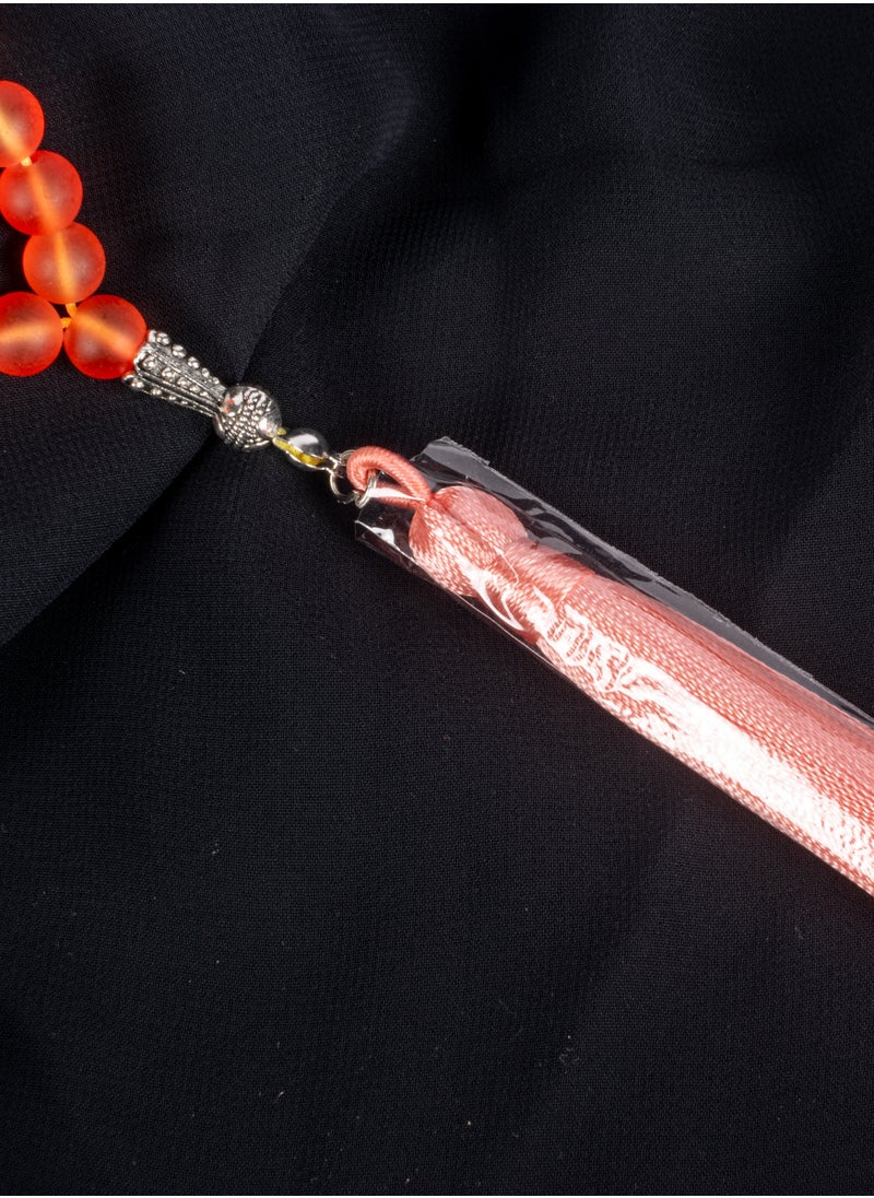 The Black Pearl Accessories Fabulous Orange Opal Stone Prayer Bead of 33 Beads  - Image 2