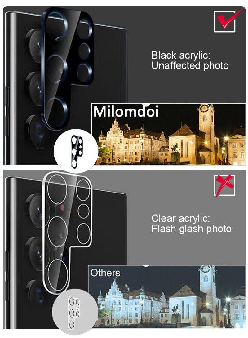 TLAXCA 5 in 1 for Samsung Galaxy S24 Ultra Case Clear PC+TPU 6.8 Inch + 2 Pack S24 Ultra Soft Screen Protector Film + 2 Pack Camera Lens Protector, Slim Thin Shockproof Phone Cover 6.8 Inch - Image 5