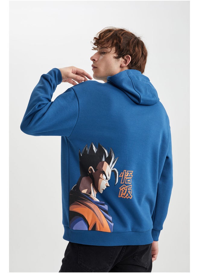 DeFacto Man Boxy Fit Hooded Long Sleeve Dragon Ball Boxy Sweatshirt  - Image 5