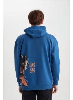 DeFacto Man Boxy Fit Hooded Long Sleeve Dragon Ball Boxy Sweatshirt  - Image 4