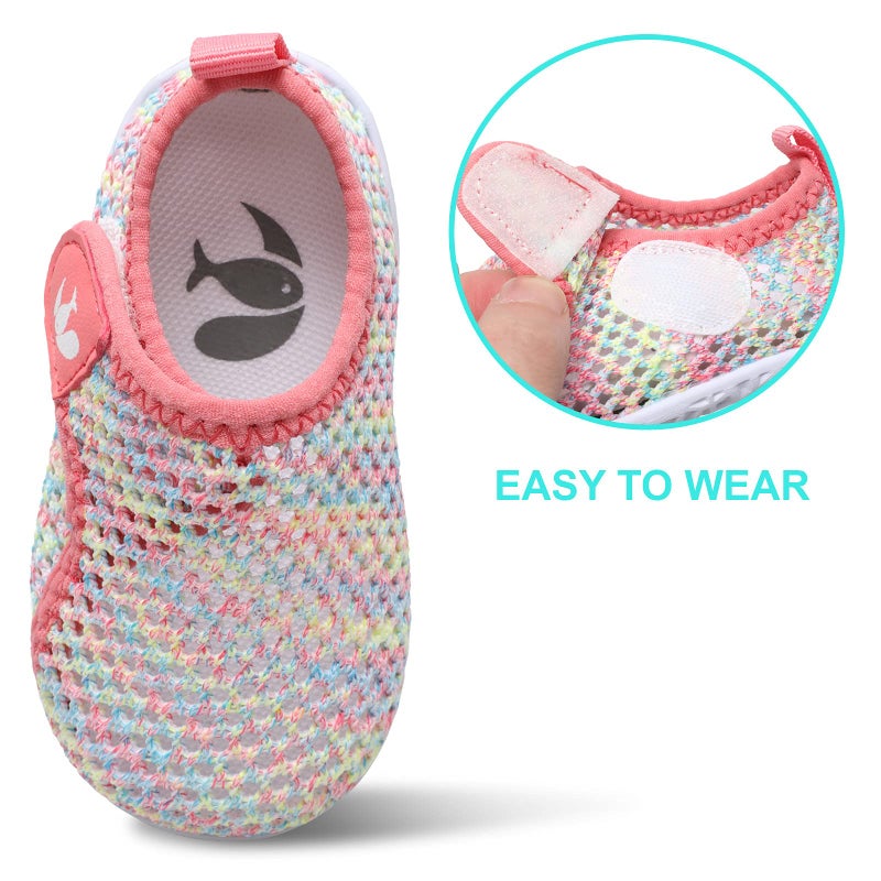 FEETCITY Baby Water Shoes Breathable Mesh Sneakers Beach Aqua Socks Boys Girls Shoes 12-18 Months Infant - Image 5
