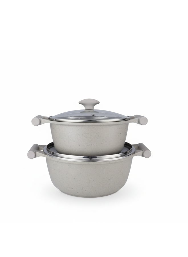 Prestige Essentials 12-Piece Granite Cookware Set | Non-Stick | Induction Compatible Cooking Set | PR80978 - Grey - Image 4