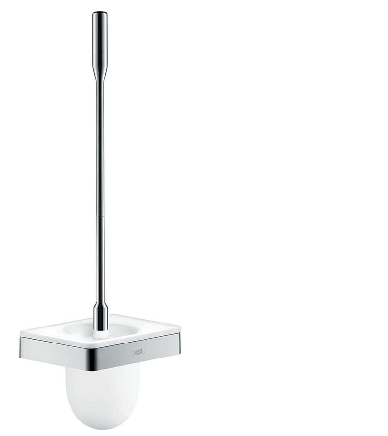 AXOR Toilet Brush with Holder Wall-Mounted Easy Install 18-inch Coordinating Accessories in Chrome, 42835000 - Image 1
