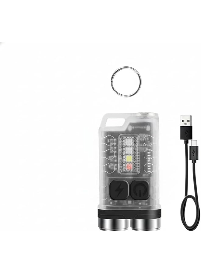 S-TOP Mini Flashlight, 900 High Lumen Keychain EDC Flashlight, Super Bright Pocket USB Rechargeable Small Tactical Handheld LED Flash Light with Waterproof for Camping, Hiking, Emergencies - Image 1