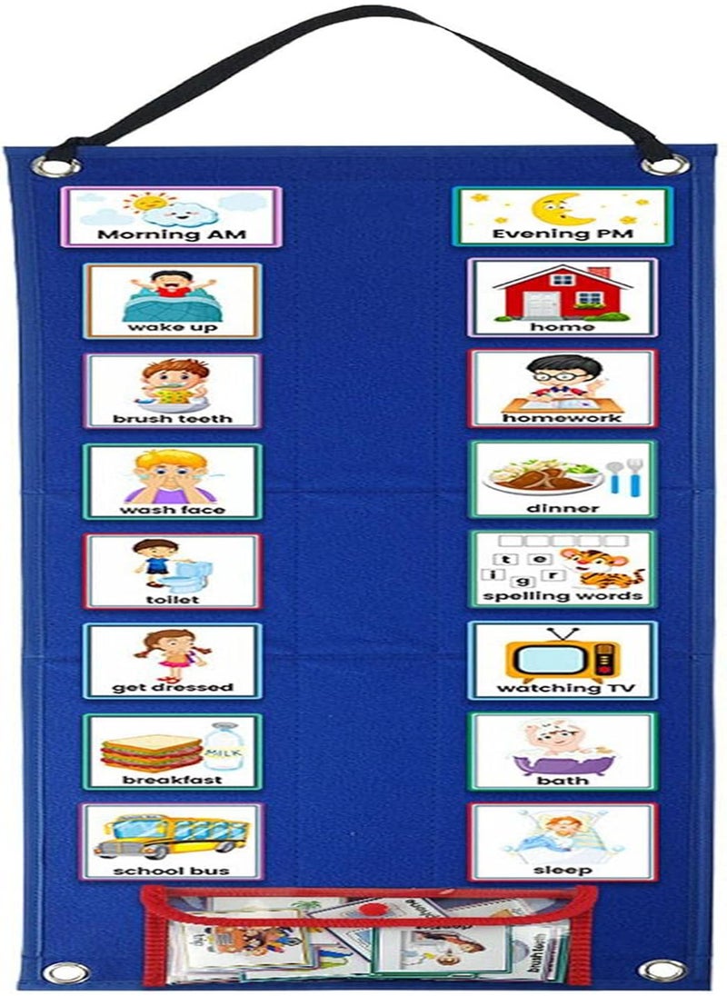 GGOOT - 70 Pieces Visual Schedule Cards, Kids Daily Routine Cards Home Chore Chart for Toddlers, Visual Timetable for School, Children Planner Chart Week Schedule Card for Home School - Image 1