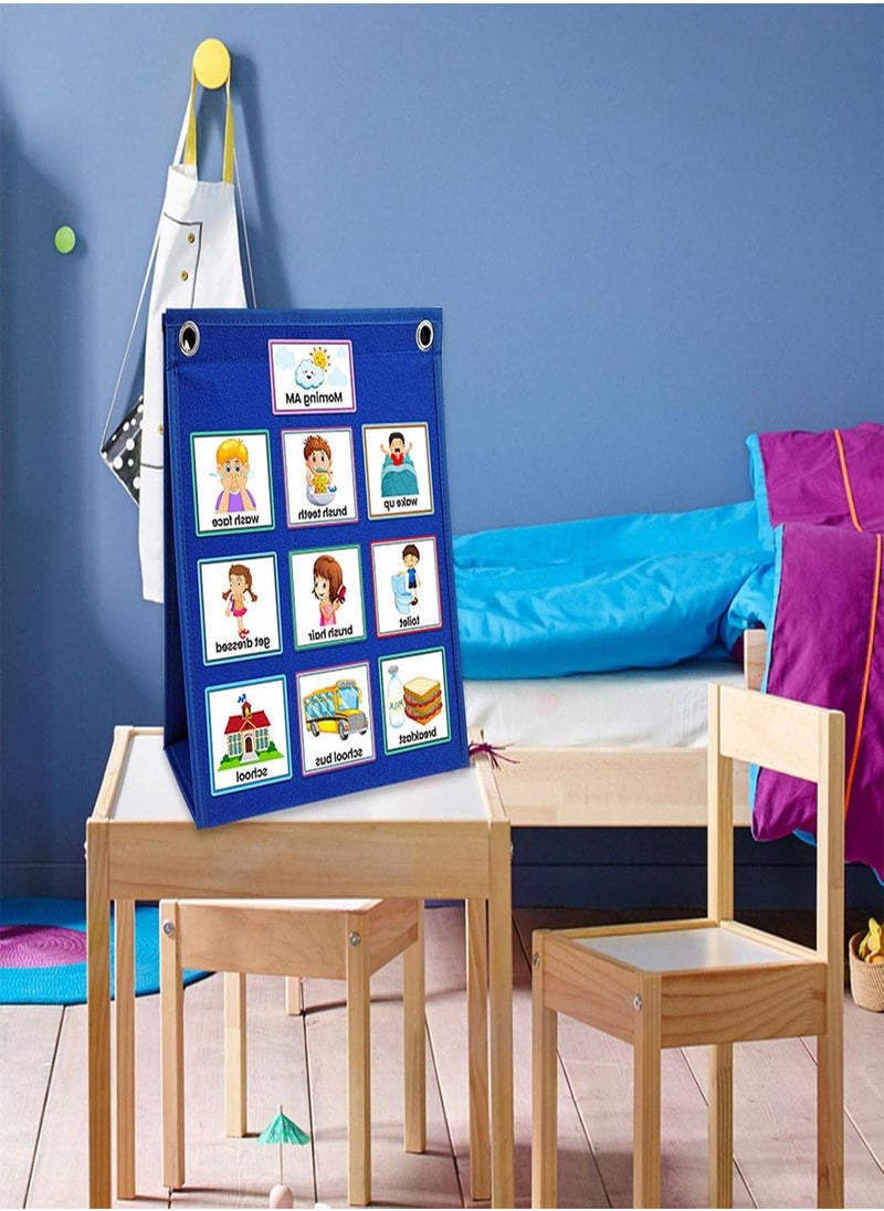 GGOOT - 70 Pieces Visual Schedule Cards, Kids Daily Routine Cards Home Chore Chart for Toddlers, Visual Timetable for School, Children Planner Chart Week Schedule Card for Home School - Image 1