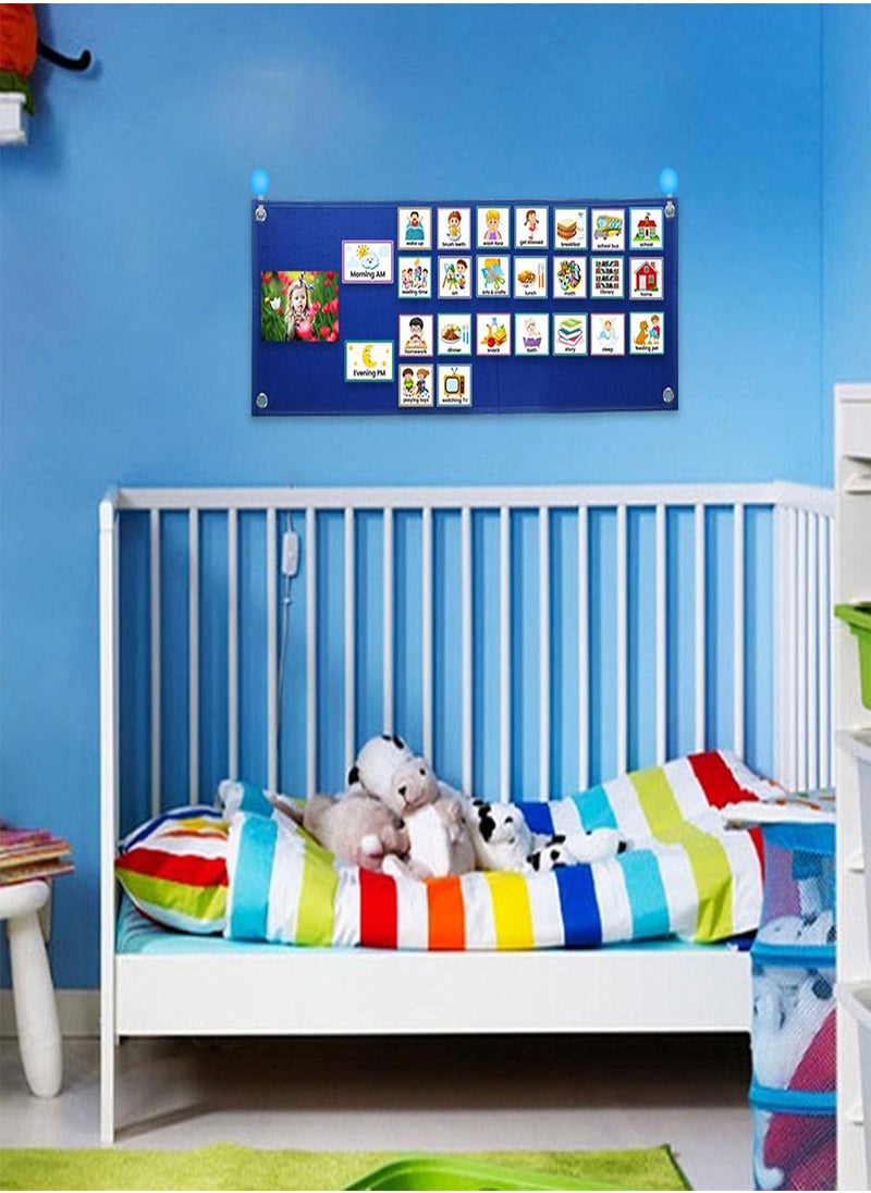 GGOOT - 70 Pieces Visual Schedule Cards, Kids Daily Routine Cards Home Chore Chart for Toddlers, Visual Timetable for School, Children Planner Chart Week Schedule Card for Home School - Image 1