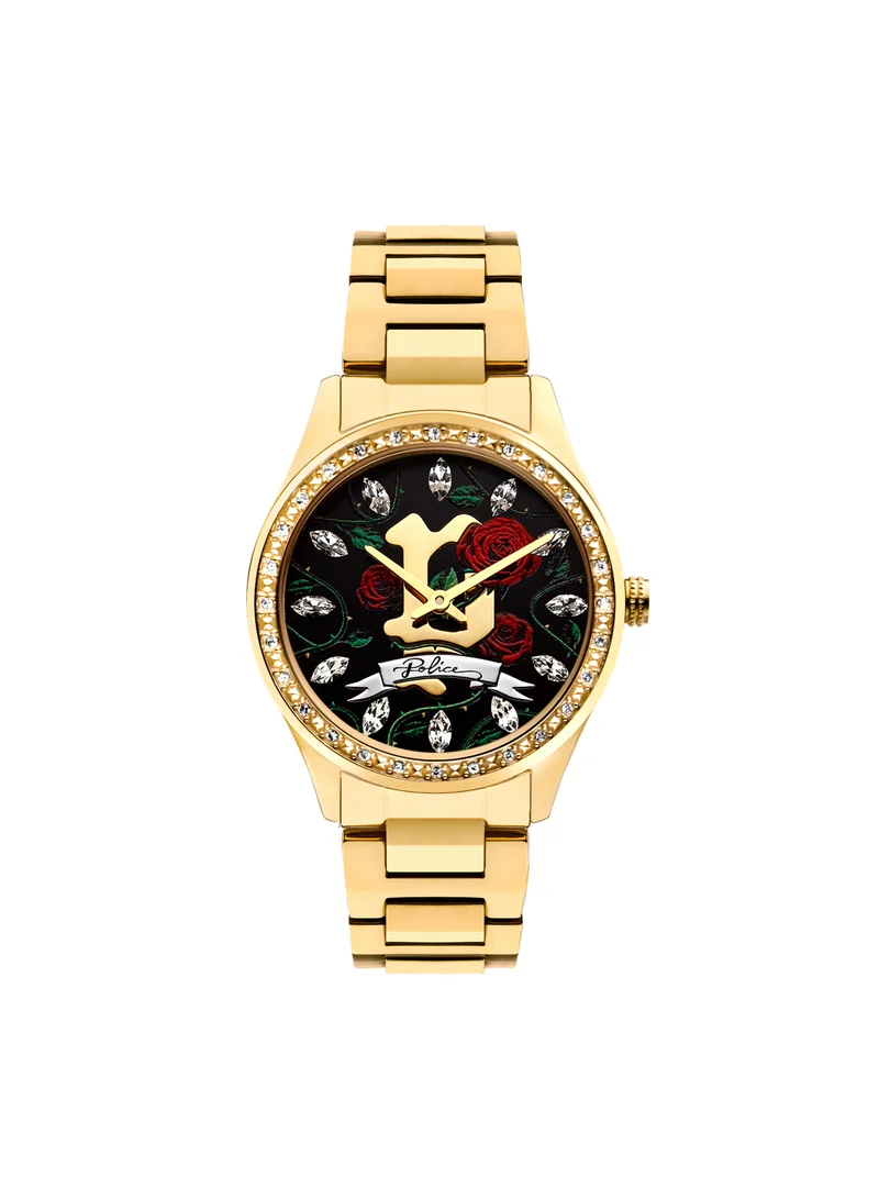 بوليس Police Pahia Fashion Rock Women's Wrist Watch with Stainless Steel Ion Plated Bracelet