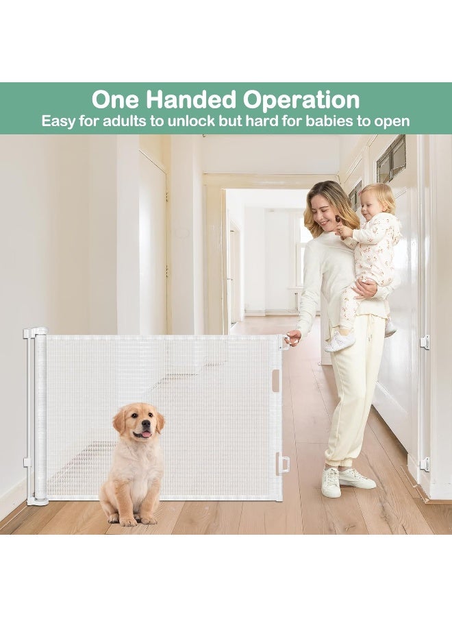 BETERTEK 75 Inch Retractable Baby Gate Extra Wide Retractable Dog Gate - Image 5