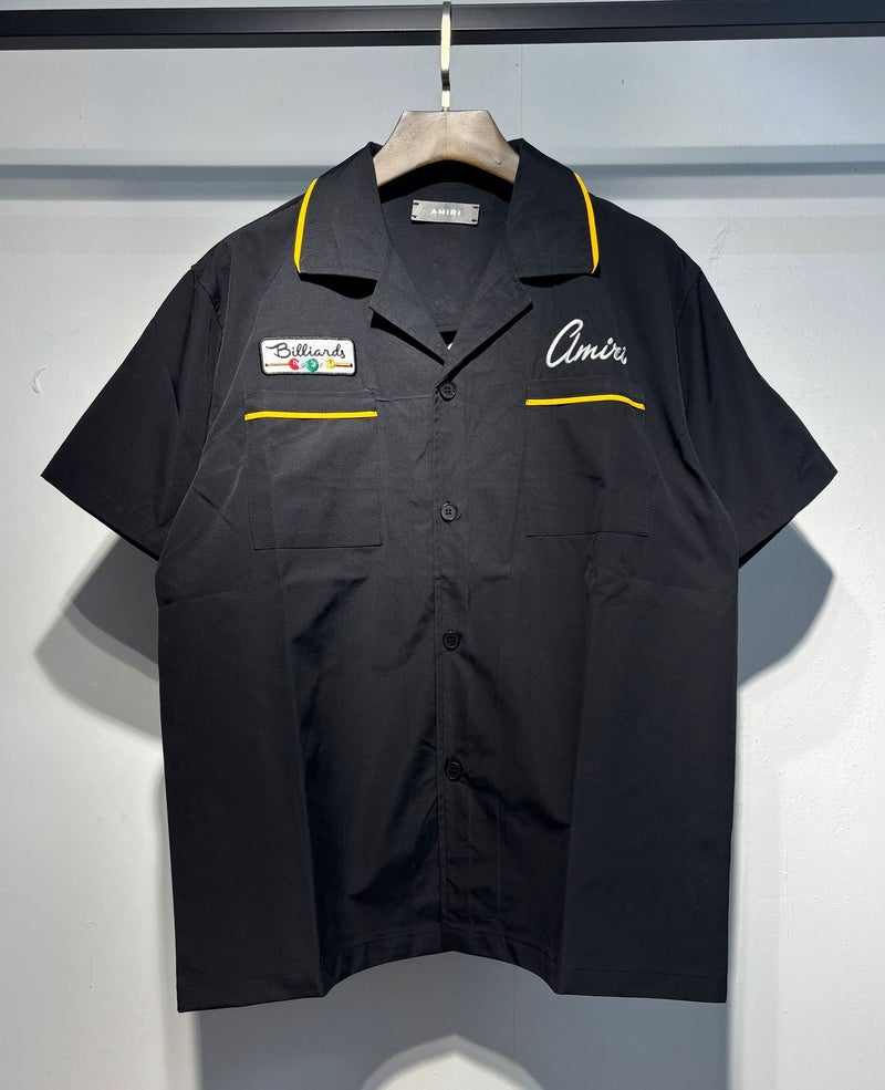 2025 New Ami Embroidered Billiards Hand Casual Loose Shirt For Men And Women With A Generation Of Hair - Image 1